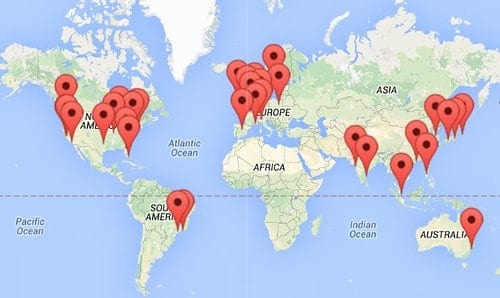 Globale lokationer for indholdslevering